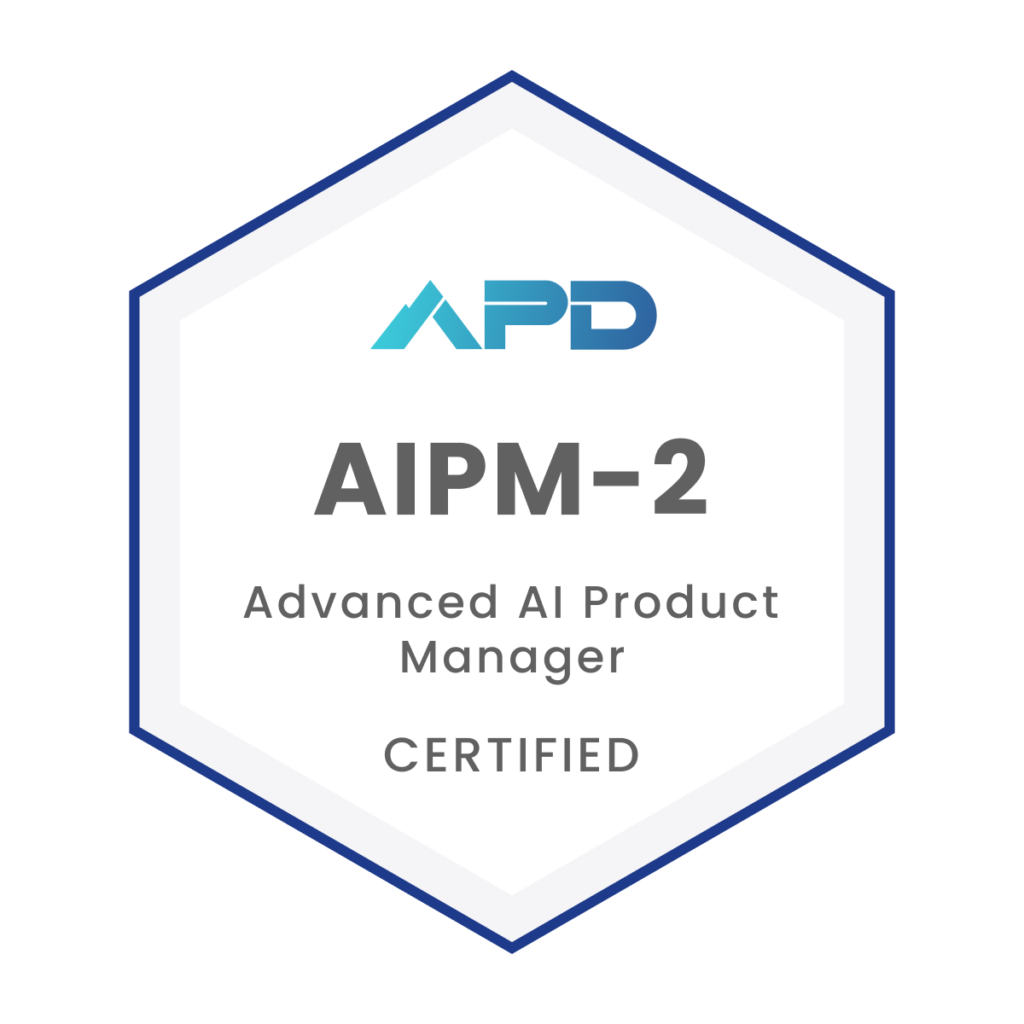APD Certified AI Product Manager Level 2 (AIPM-2) digital badge